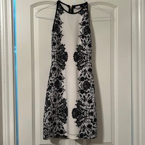 black and white dress